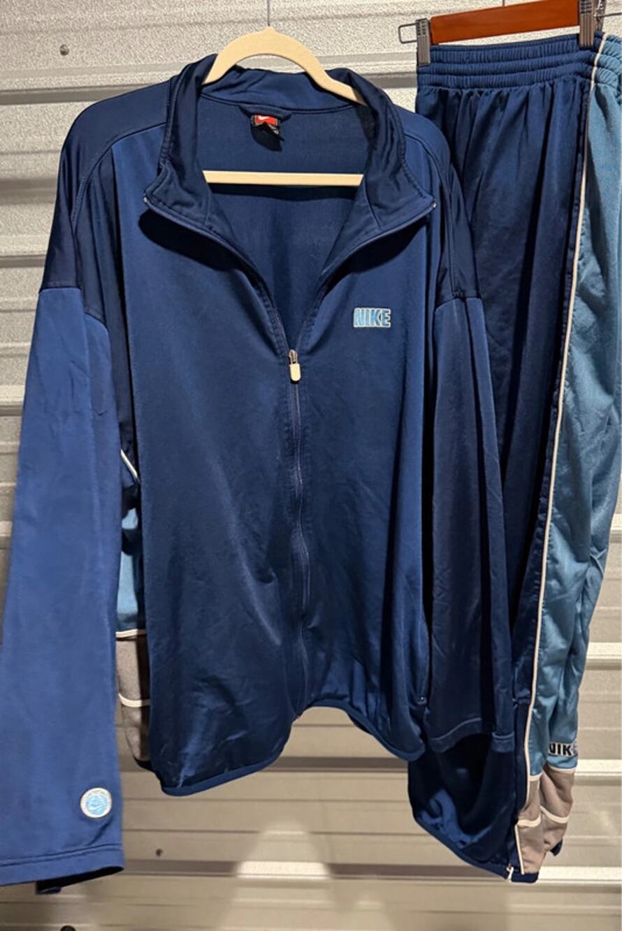 vintage 90s Nike team track suit XXL navy blue